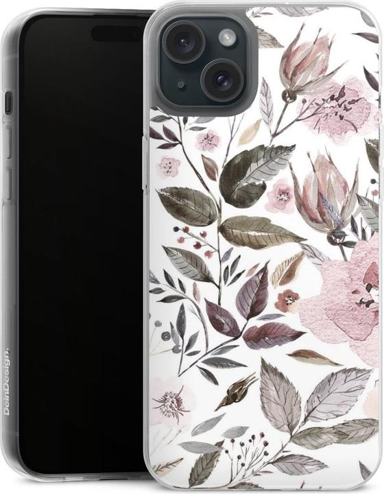 Produktbild DeinDesign Silikon Hülle für Apple iPhone 15 Plus Handyhülle Case Smartphone Schutzhülle Blumen Pastell (Apple iPhone 15 Plus)