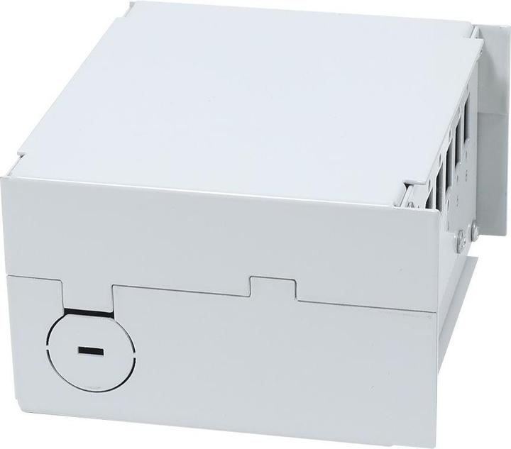 Productafbeelding Synergy 21 Glasvezel patchpaneel voor DIN rail, 6xSC duplex/LC quad bussen, zonder couplers, lichtgrijs, Synerg