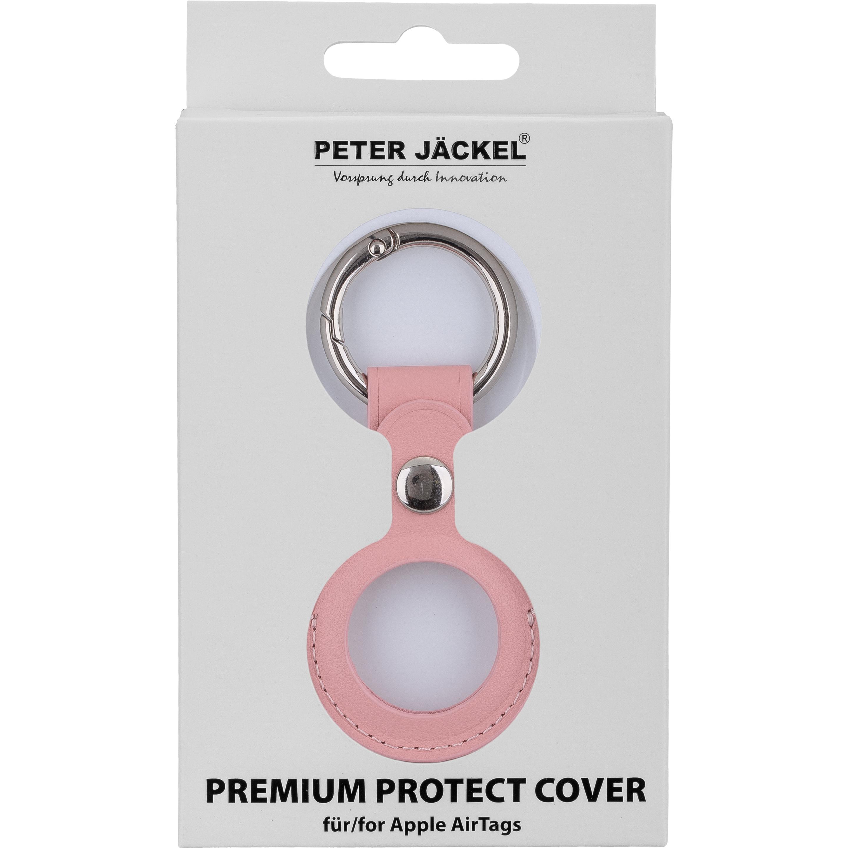 Peter Jäckel Protect Cover für AirTag Leather Rose, Tracker Zubehör, Rosa