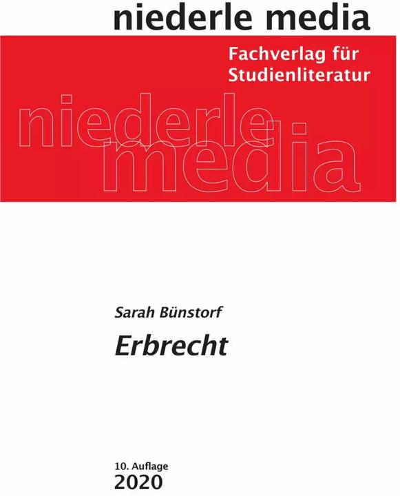 Produktbild Erbrecht (Deutsch, Sarah Bünstorf, 2022)