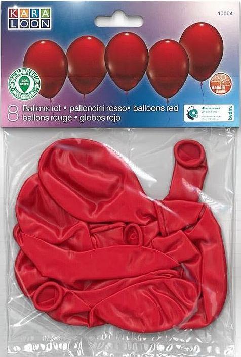 Produktbild Karaloon 8 Ballons rot (8x)