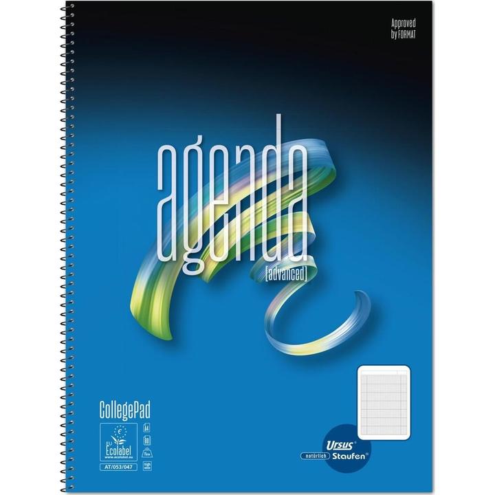 Actual product image Ursus Collegeblock A4 80 Blatt kariert weiss (A4, Checked, Hardcover)