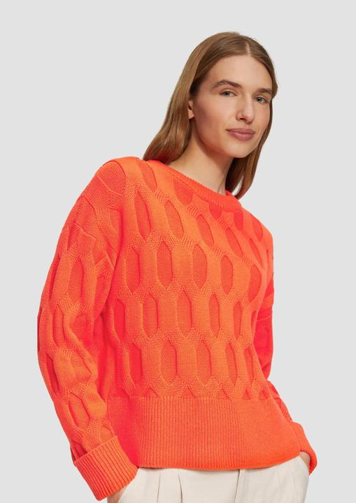 Produktbild S.Oliver Strickpullover Oversized Pullover mit Strickmuster (44)