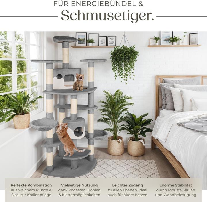 Immagine prodotto tectake Nelly (204 cm, Grigio/bianco)