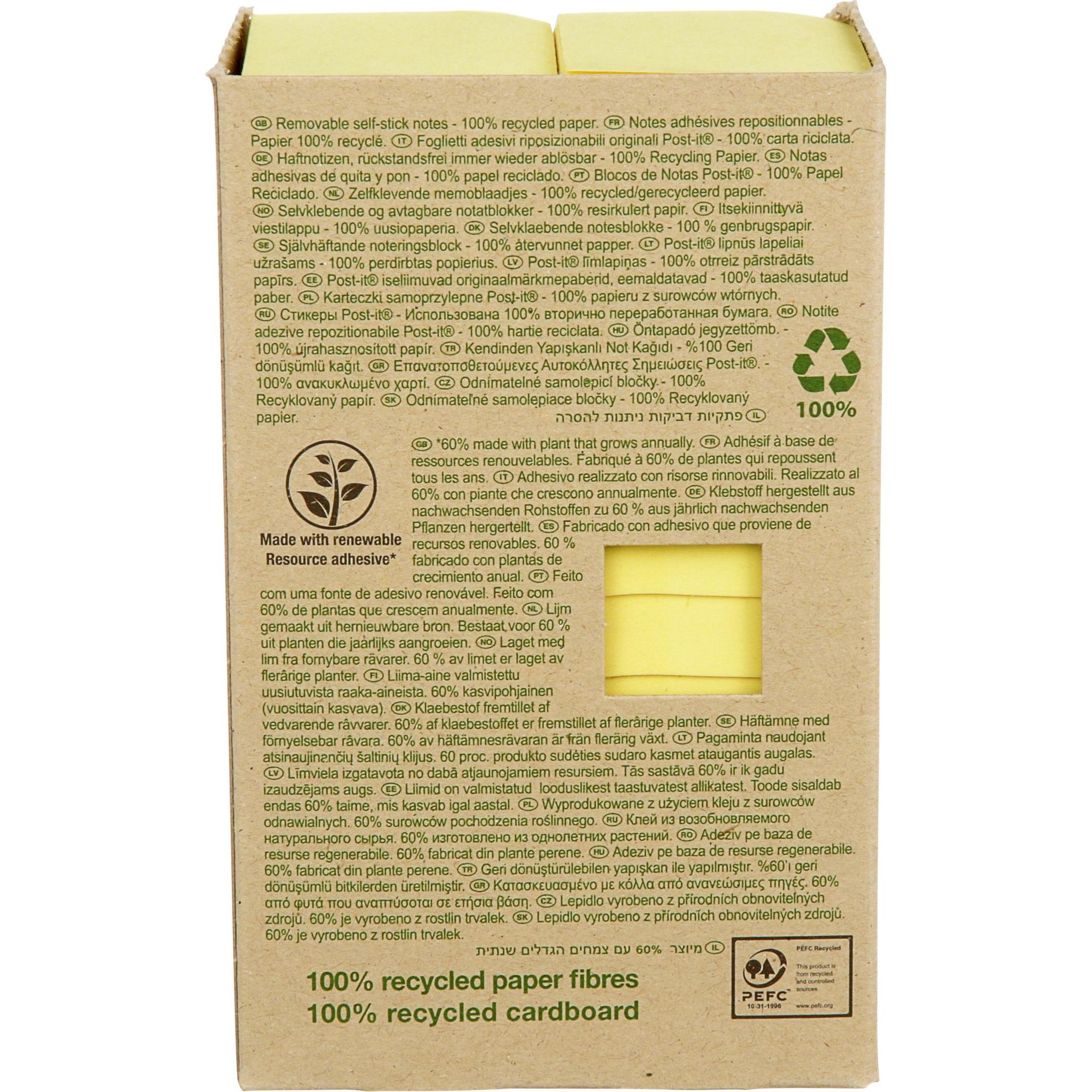 Thumbnail - Post-it, Haftnotiz, Recycling (38 x 51 mm)