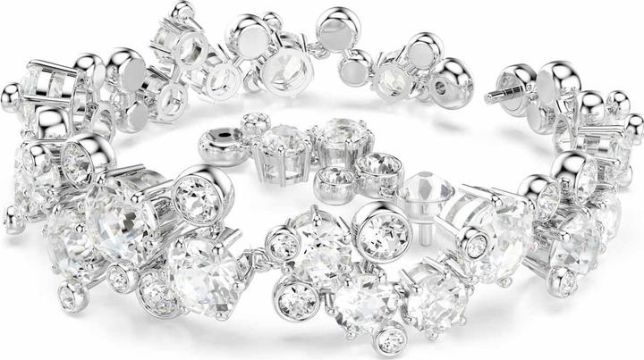 Immagine prodotto Swarovski Constella Armband Verschiedene Schliffe Weiss Rhodiniert (20 cm, Metallo Swarovski)