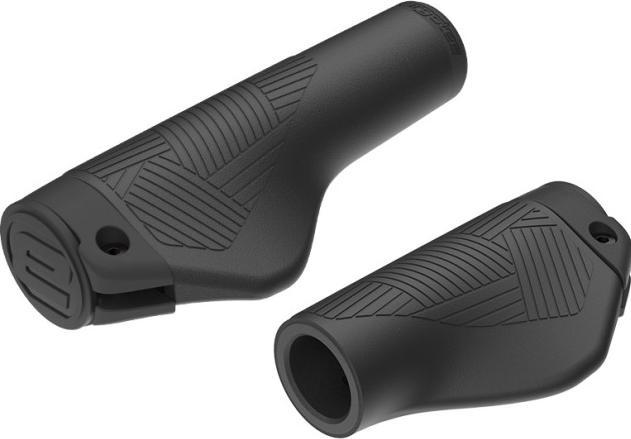 Ergotec Griffe EG-ACTIVE FLEX, schwarz, 135/92mm, Schraubklemmung, ergonomische Form