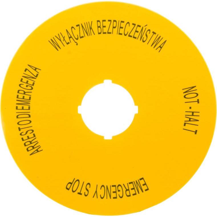Eaton, Sicherheitskennzeichnung, Beschreibungsschild M22-XAK15 d=90mm 167640