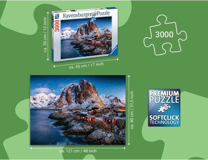 Actual product image Ravensburger Hamnoy, Lofoten (3000 pieces)
