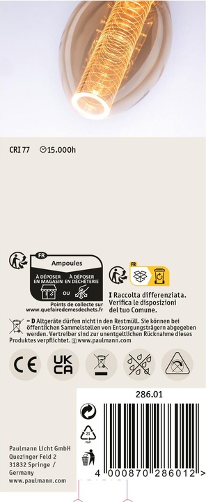 Produktbild Paulmann Kerze Inner Glow (E27, 4 W, 200 lm, 1 x, A)