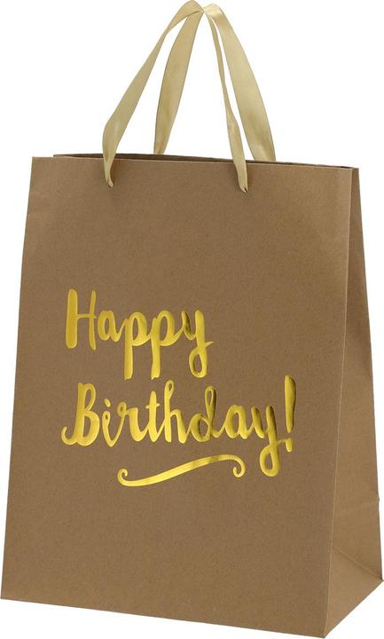 Actual product image Casativo Set of 4 paper Happy Birthday gift bags, gift bag with handle, 27 x 34 x 15 cm (Gift bag, 4 x)