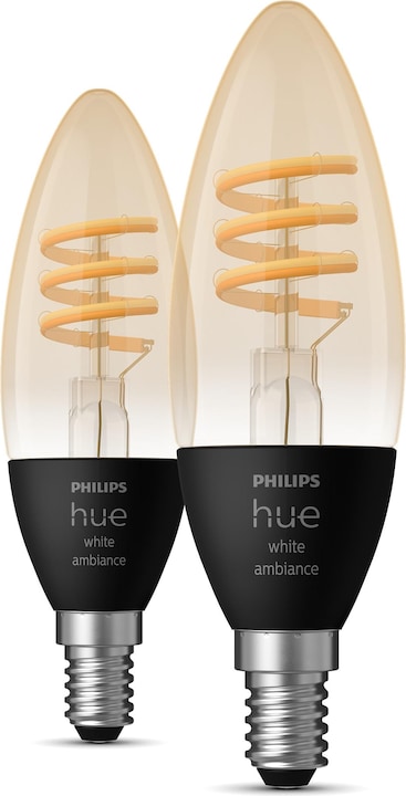Philips Hue Filament White Ambiance (E14, 4.60 W, 350 lm, 2 x, G)