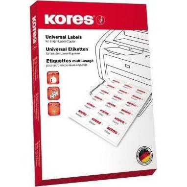 Kores, Etiketten, Universal-Etiketten, 105 x 37 mm, grün, 100 Blatt ohne Rand