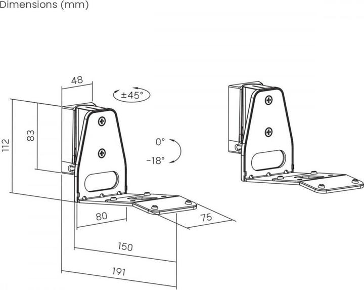 Actual product image Maclean Wandhalterungen für Sonos ERA 300, MC-996 (Wall installation)