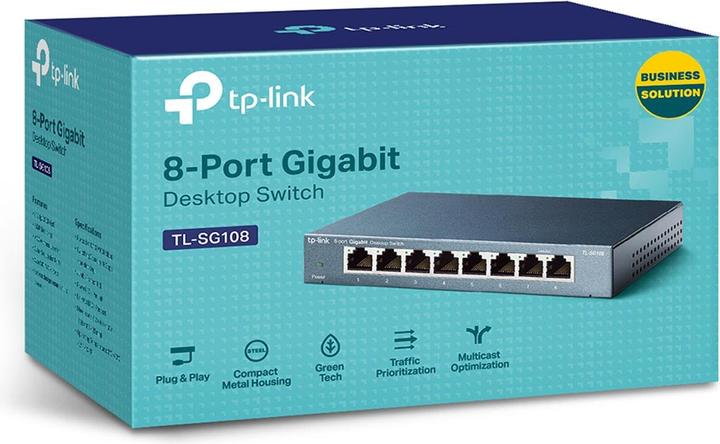 Actual product image TP-Link Tl-Sg108 (8 ports)