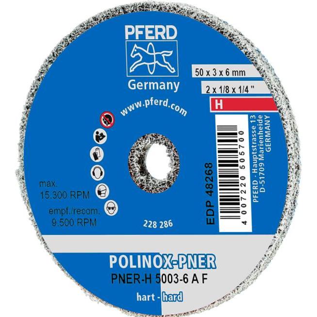 Pferd, Schleifmittel, POLINOX-Kompaktschleifrad PNER-H 5003-6 A F VPE: 10