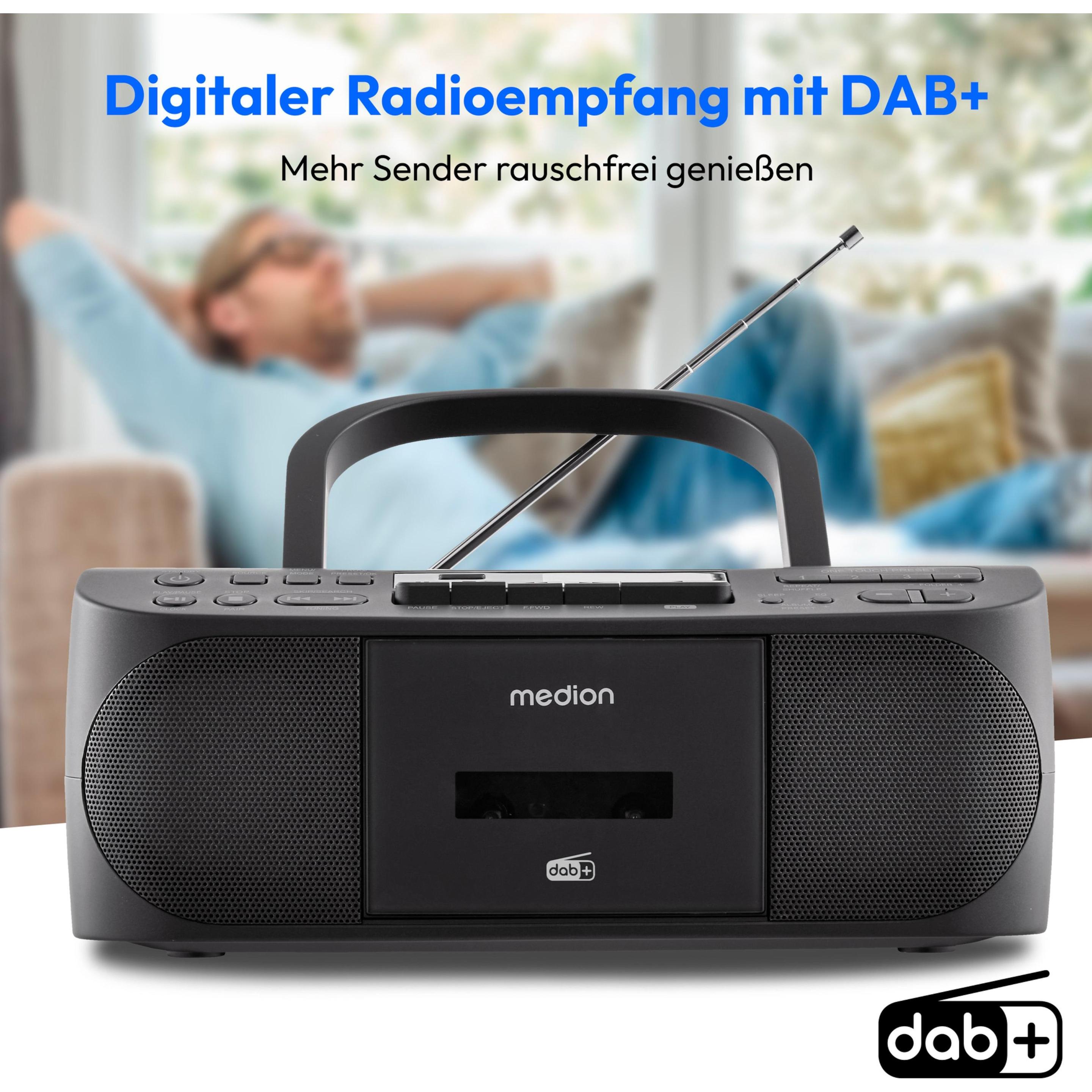 Medion 50079328 (DAB, FM, PLL, Bluetooth), Radio, Nero