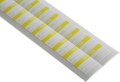 Produktbild RS PRO Label 'TESTED' gelb