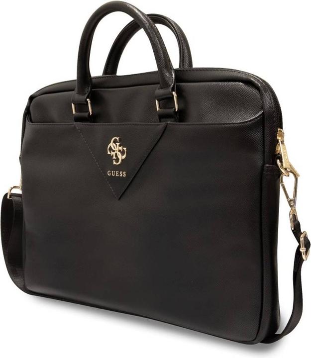 Immagine prodotto Guess Borsa porta computer 15/16 in PU grana 4G con logo in metallo - nero (16")