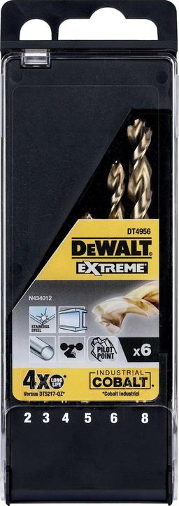 Actual product image DeWalt Metal drill bit set (2 mm, 3 mm, 4 mm, 5 mm, 6 mm, 8 mm)