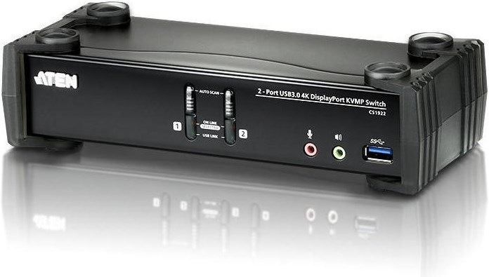 Actual product image Aten CS1922 2-Port USB 3.1 Gen 1 4K DisplayPort 1.2 KVM