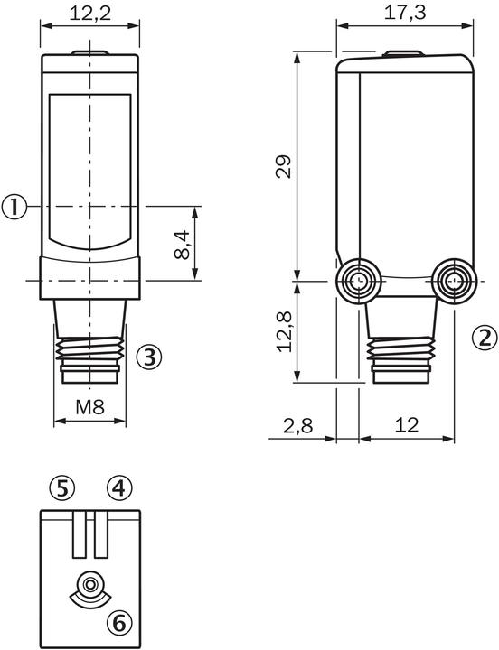 Produktbild Sick Retroreflective Photoelectric Sensor, Block Sensor, 12 m Detection Range