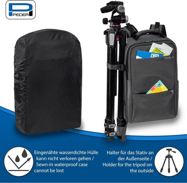 Produktbild Pedea Camera Backpack Noble Pro Grey (Fotorucksack, 30 l)