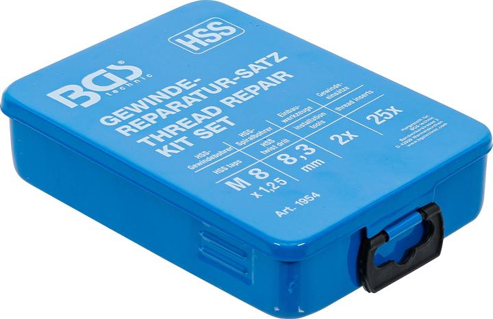 Actual product image BGS Thread Repair Set M8 x 1.25 mm 29 pcs.