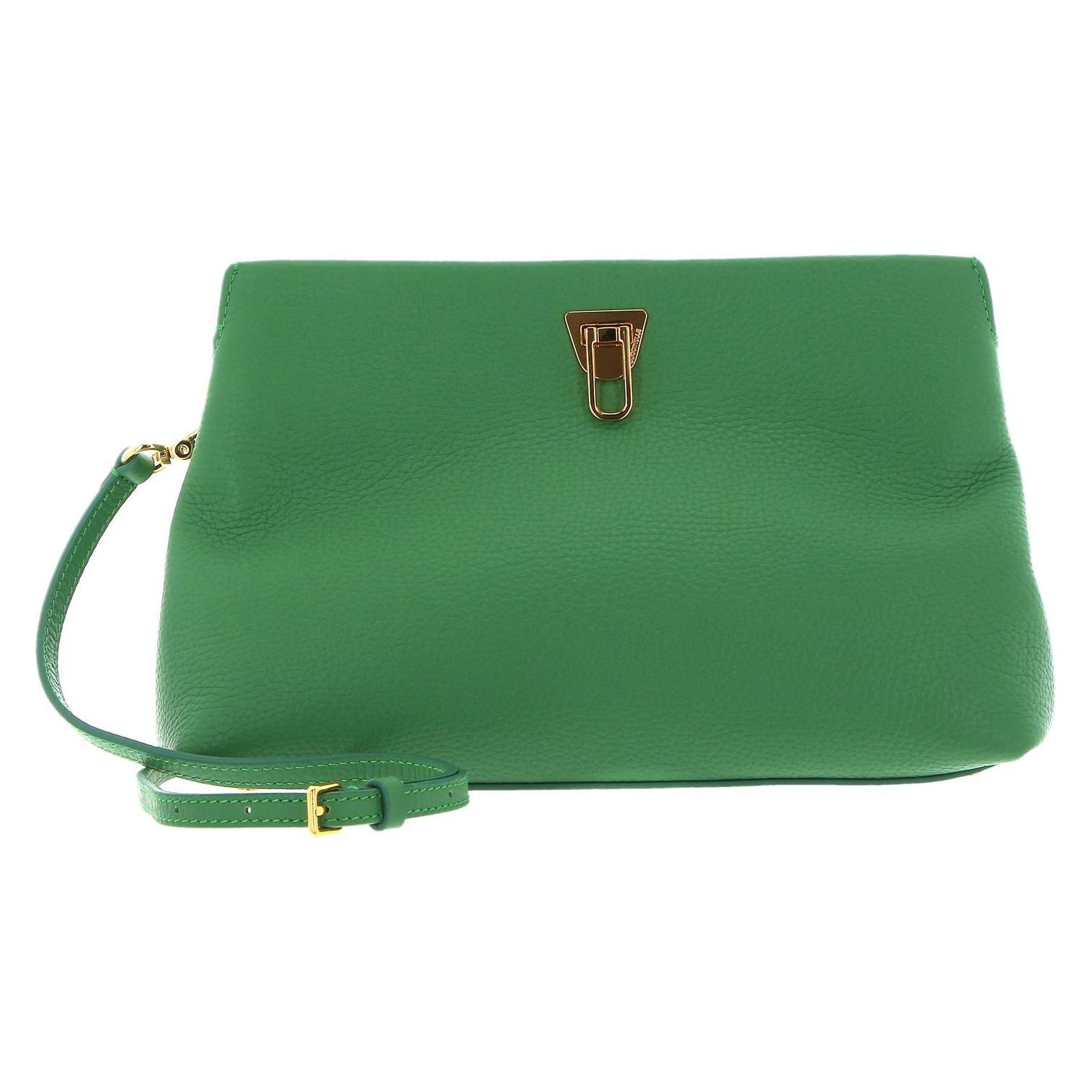 Coccinelle, Damen, Handtasche, Beat Clutch Handbag Grained Leather, Grün