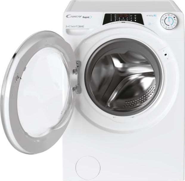 Actual product image Candy RO14146DWMCE/1-S Washing Machine, A, Front loading, Depth 60 cm, 14 kg, White (14 kg, Left)