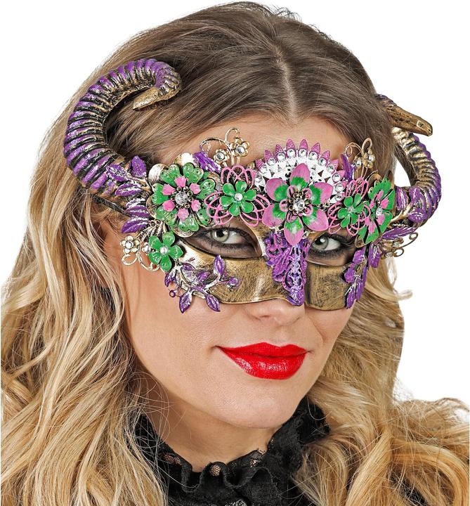 Image du produit Widmann Masque de théâtre Bélier avec fleurs