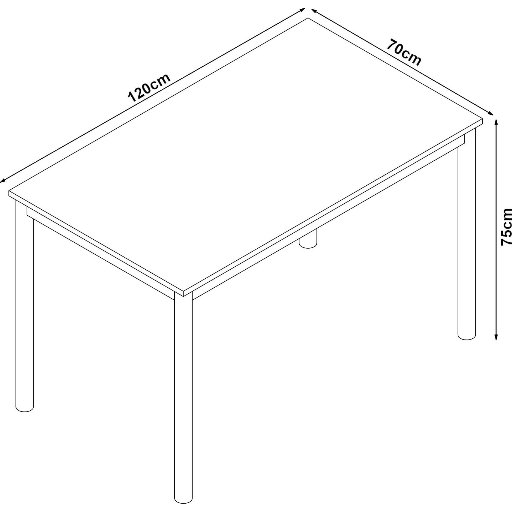 Thumbnail - En.Casa, Esstisch, Lindesberg (120 x 70 x 75 cm)