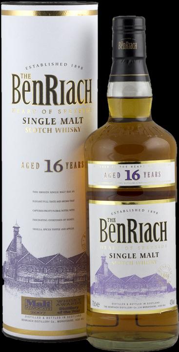Image du produit BenRiach 16 ans (Scotch Whisky, Single Malt, 1 x 70 cl)