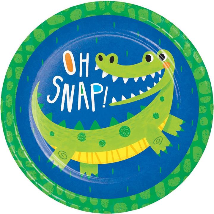 Produktbild Creative Party Pappteller Alligator Gross (8 x)