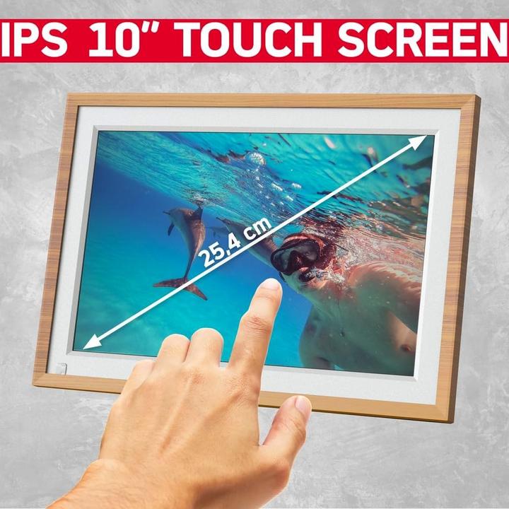 Produktbild AGFAPHOTO Digitale Fotolijst mit 10 Zoll Display, Fotoanzeige, Uhr, Kalender und Alarm (10", 1280 x 800 Pixel)