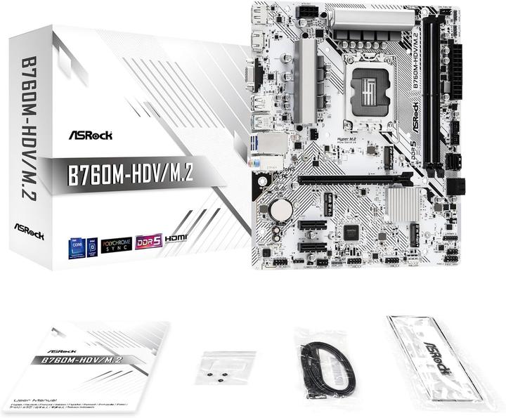 Actual product image AsRock B760M-HDV/M.2 (LGA 1700, Intel B760, mATX)