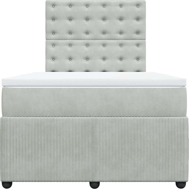 Actual product image vidaXL Bo x spring bed with mattress 120 x 190 cm velvet (120 x 190 cm)