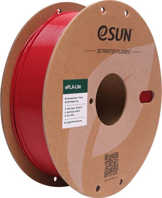 Image du produit eSUN EPLA-LITE 1,75mm FIRE ENGINE RED 1kg (PLA, 1.75 mm, 1000 g, Rouge)