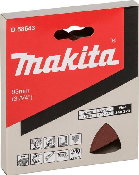 Image du produit Makita Papier abrasif Delta. Bois K240 (240)