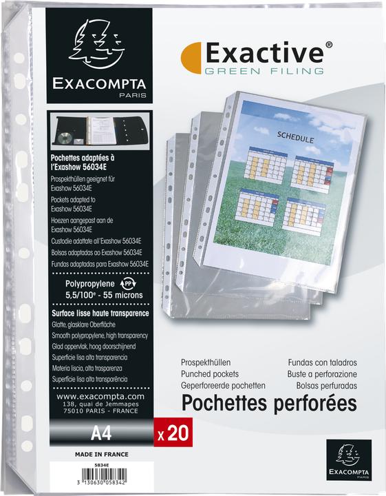 Immagine prodotto Exacompta Tasche per opuscoli (A4, 20x)