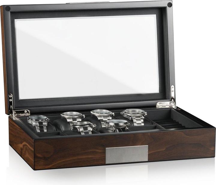 Actual product image Heisse & Söhne Watch box Monteray 8+ - Walnut Semi Matt
