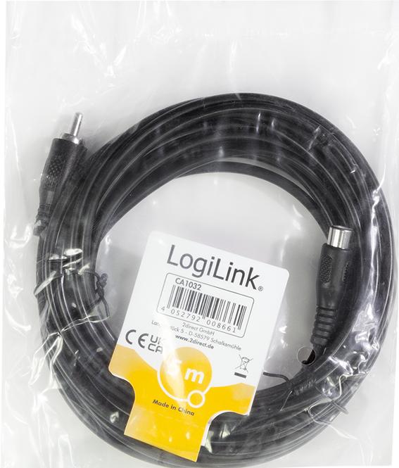 Image du produit LogiLink Câble d'extension CA (5 m, RCA)
