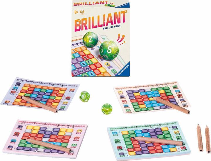 Image du produit Ravensburger 23491 - Brilliant - Jeu pour les amateurs de dés à partir de 8 ans - jeu de société adapté (Allemand, Anglais, Espagnol, Français, Italien, Néerlandais, Portugais, 1 - 6 Joueur)