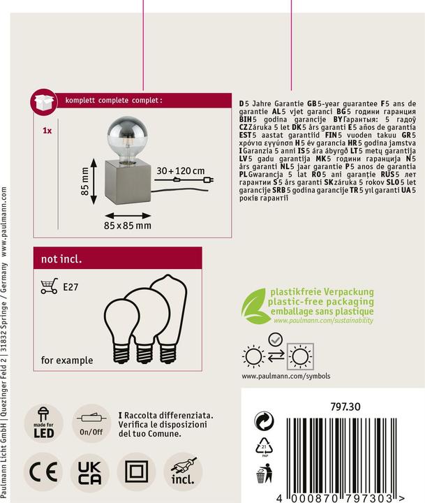 Actual product image Paulmann Kura (E27)