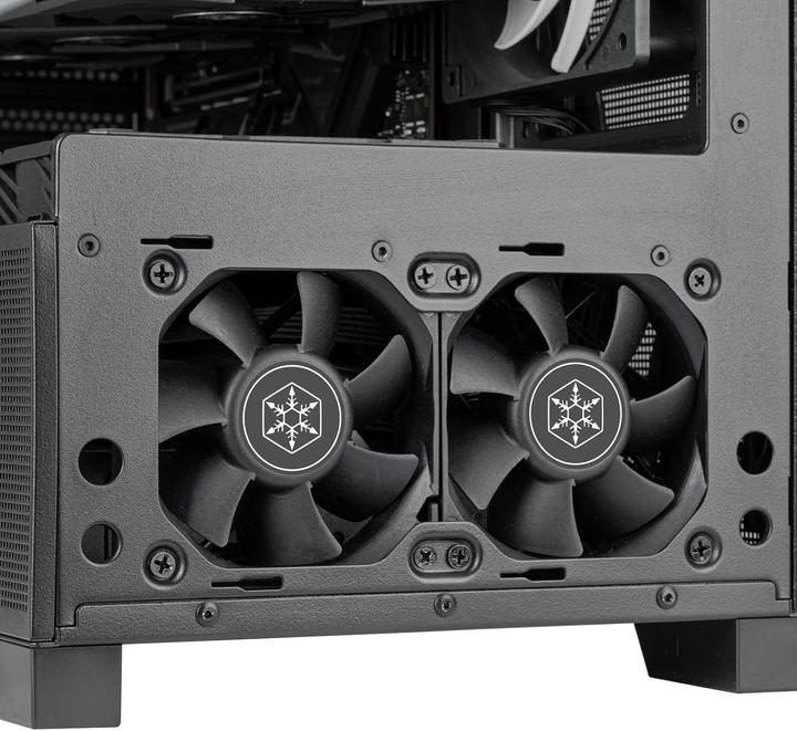 Produktbild Silverstone SST-LD05-B-ARGB - Panorama Tower Micro-ATX Computer Case, black (ATX, Micro ATX (mATX))