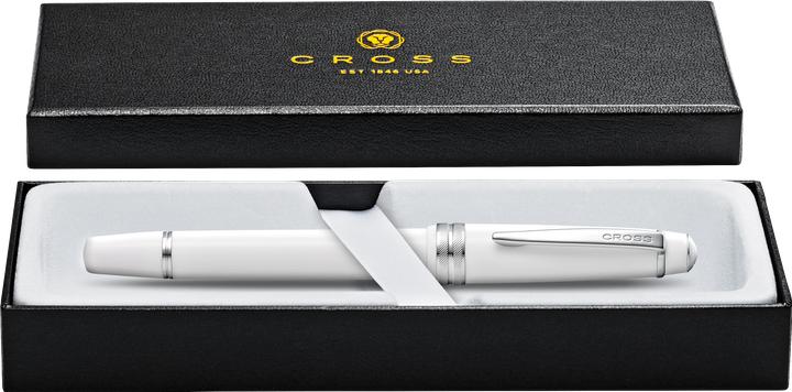 Produktbild Cross Füllfederhalter Bailey Light Weiss-Lack F-Feder Geschenkbox (Weiss, 1x)