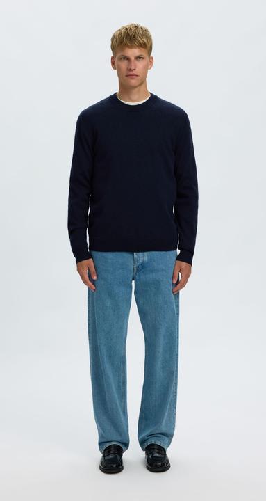 Actual product image Selected Slhtray Brushed Knit Relaxed Crew Noos (M)