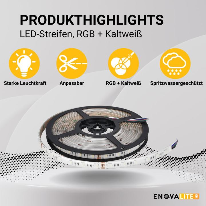 Produktbild Enovalite LED-Streifen (RGB, 500 cm)