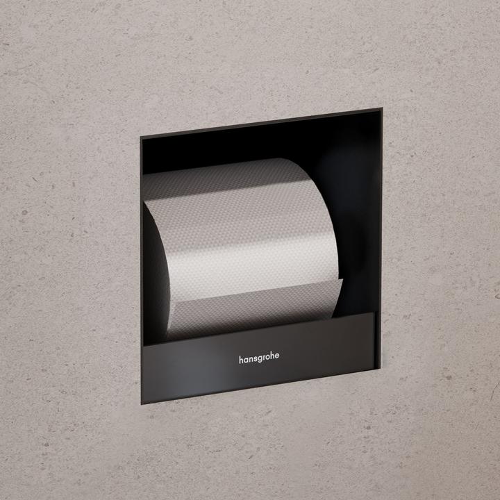 Produktbild hansgrohe HG WC-Papierhalter XtraStoris Original 150x150x140mm mattschwarz