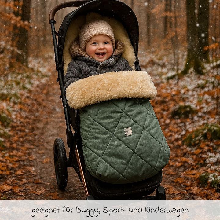 Actual product image Kaiser Baby Kaiser Lammfell Fusssack Coosy, salbei green/grey